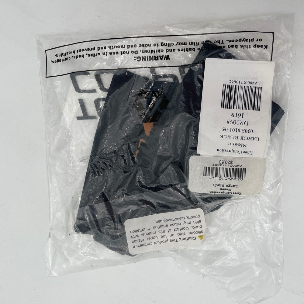 Tommie Copper Knee Compression Sleeve‎ Large Black Support Pain Relief